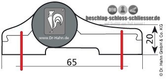 Dr. Hahn Türband 4 - 65 mm - Aufsatztürband - 3 teilig - DP 20 - Farbe EV 1