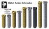 Hahn Ankerschraube - 58 mm - Stahl - für Stahlprofile
